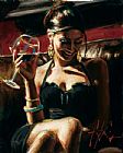 Wine Art for sale - Tess VII by Fabian Perez